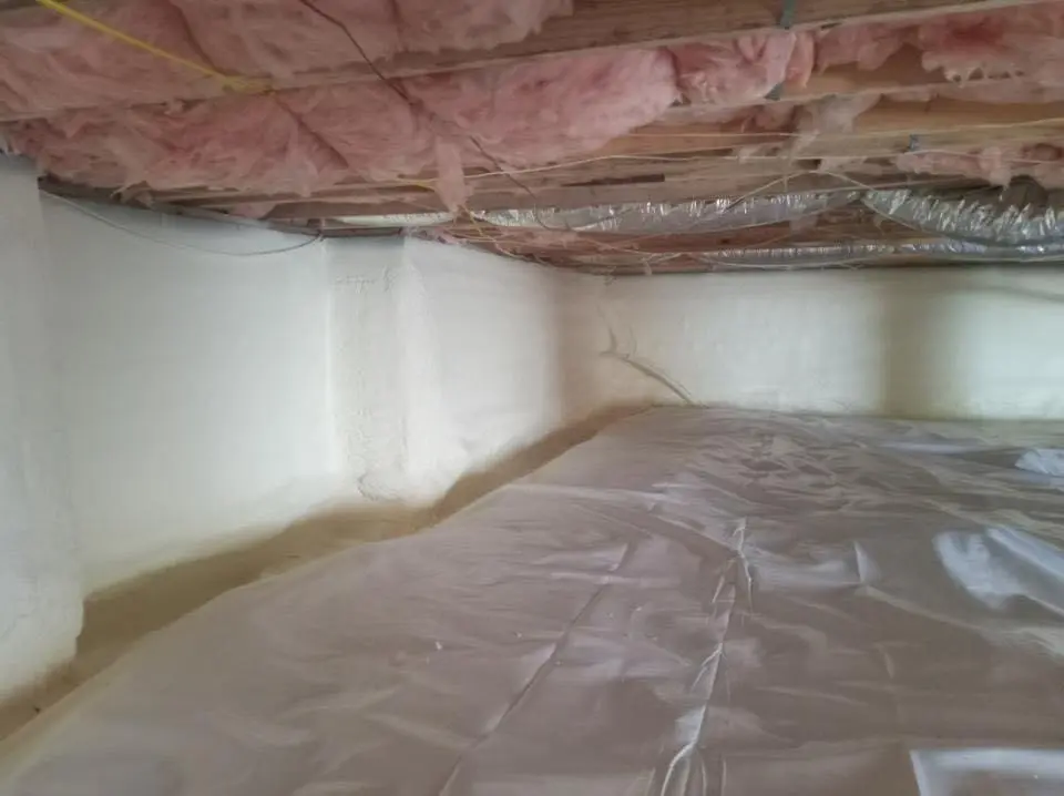 Crawl space encapsulation with closed-cell spray foam for Spray Foam Roofing in Micco